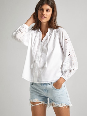 Pepe Jeans Bluse ' EWAN ' in Weiß