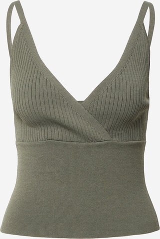 Guido Maria Kretschmer Collection Knitted Top 'Camilla' in Green: front