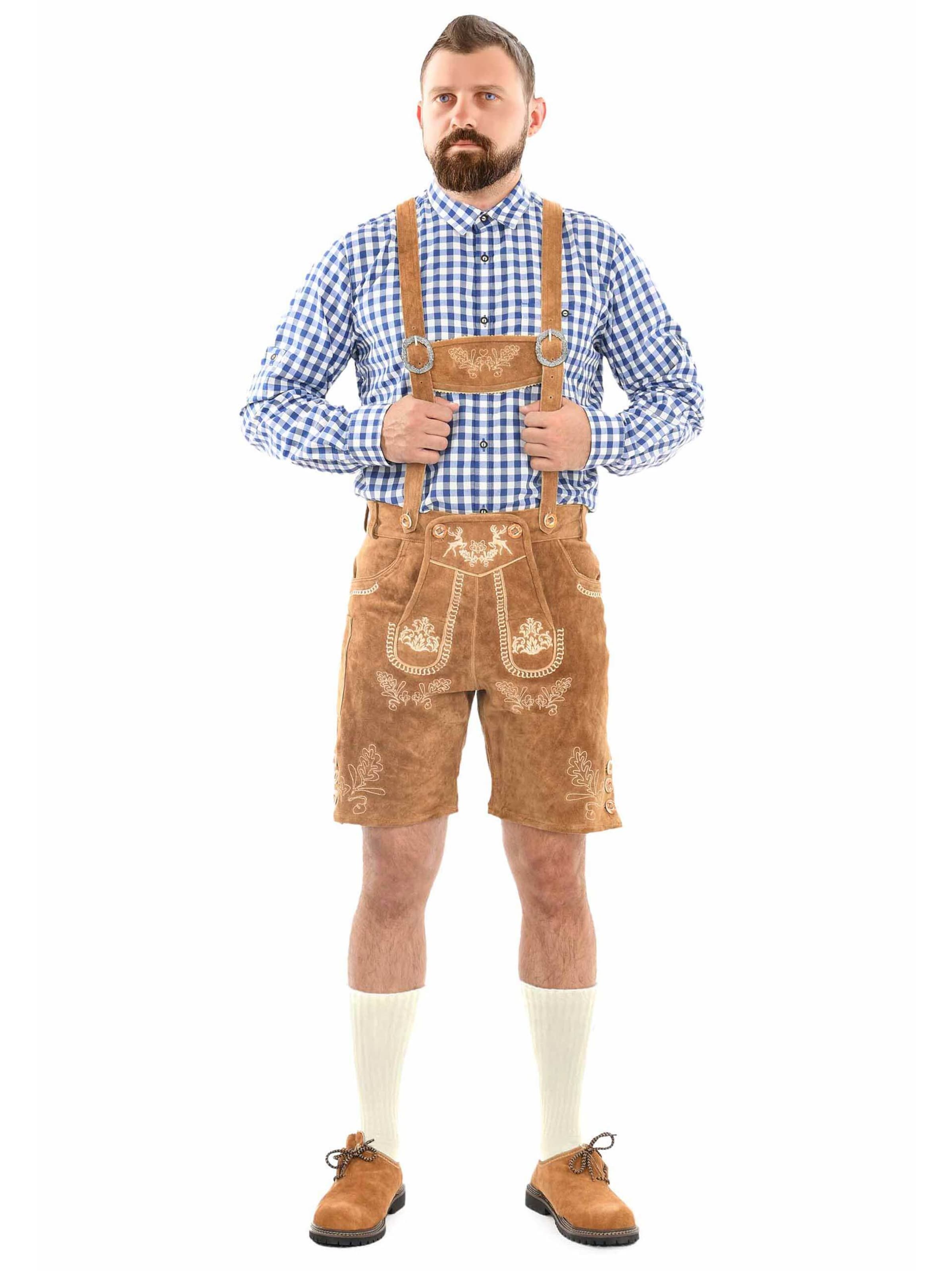 Alessandro Salvarini Regular Trachtenshorts in Braun: Vorderseite