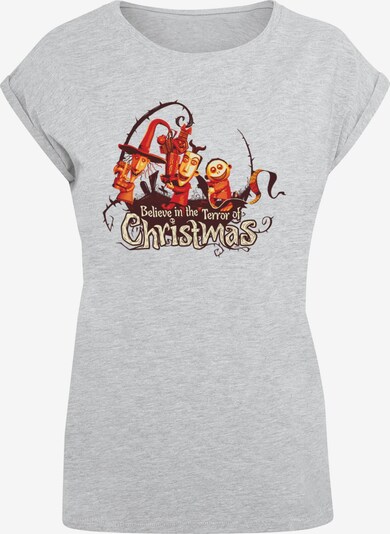 ABSOLUTE CULT T-shirt 'The Nightmare Before Christmas - Christmas Terror' en jaune / gris chiné / rouge, Vue avec produit