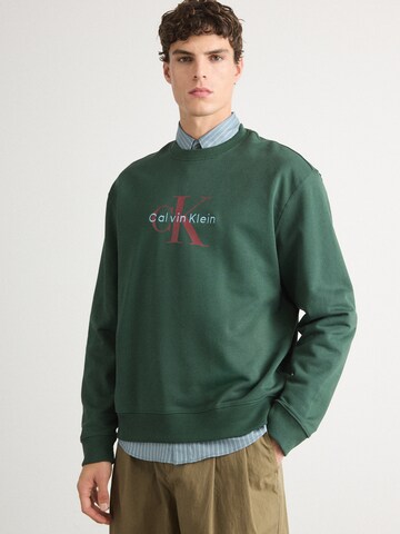 Felpa di Calvin Klein Jeans in verde: frontale