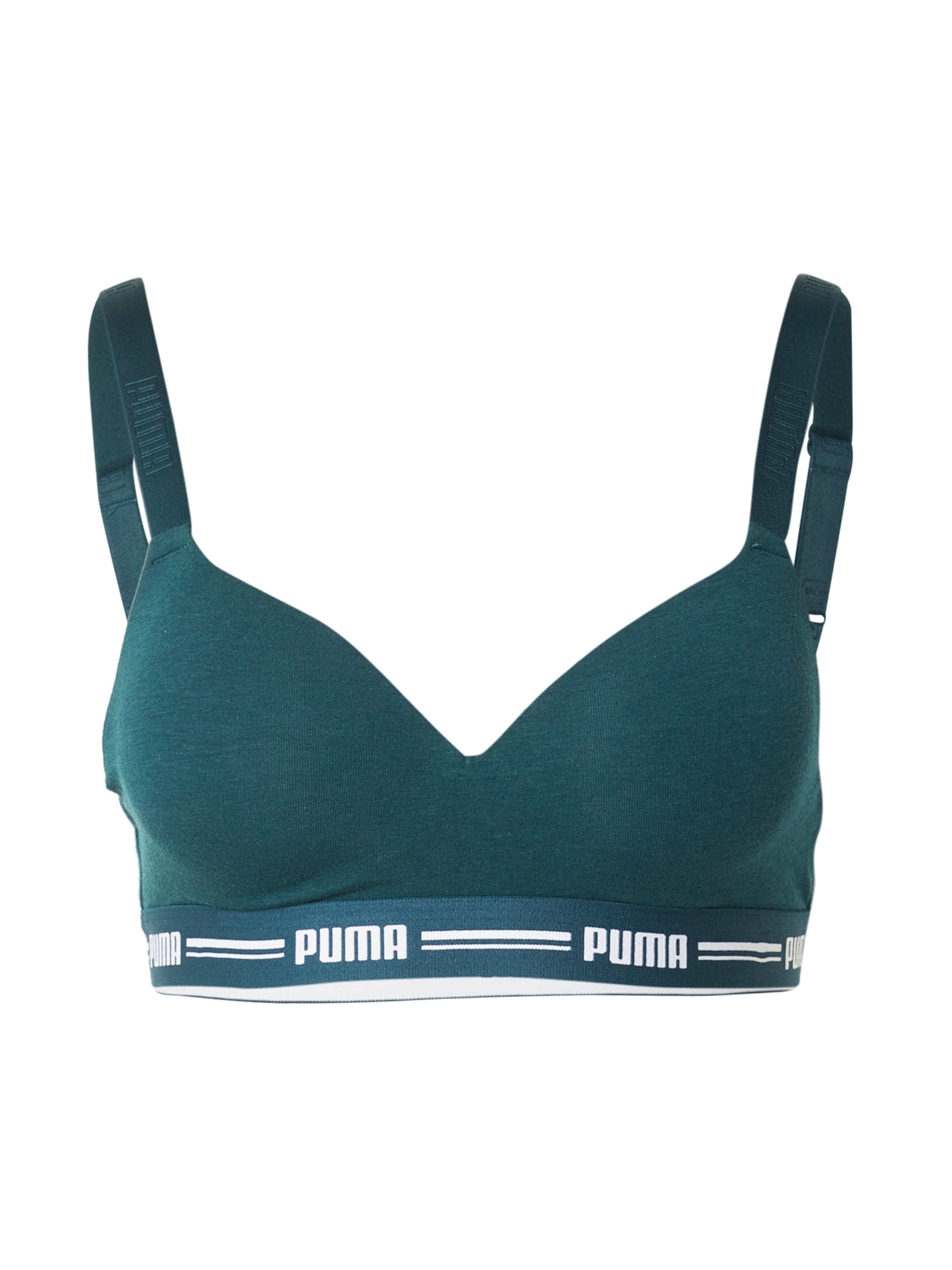 PUMA Бюстгальтер под футболку Бюстгальтер в Зеленый: спереди