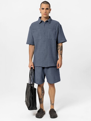 VAMOS CLO Comfort fit Button Up Shirt in Grey