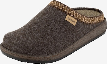 ROHDE Clogs 'Novara-D' in Bruin: voorkant