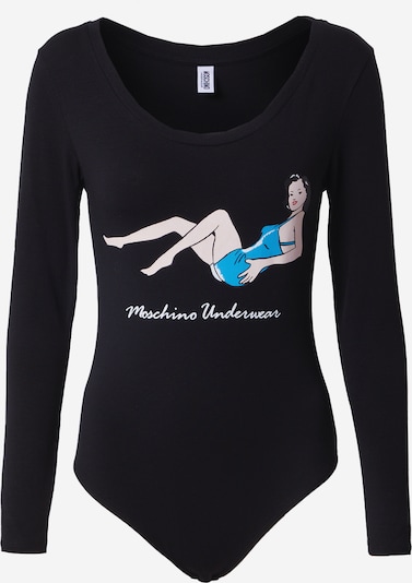 Moschino Underwear Shirtbody i nude / azur / sort / hvid, Produktvisning
