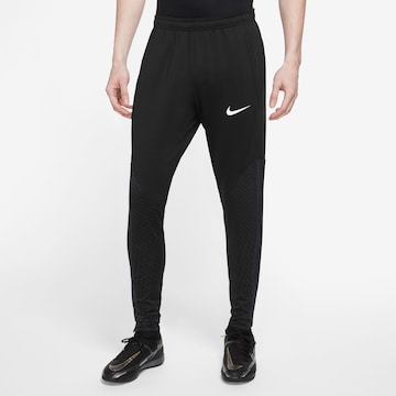 NIKE Slim fit Workout Pants 'Strike' in Black: front