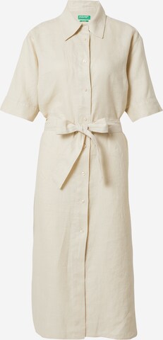 Robe-chemise UNITED COLORS OF BENETTON en beige : devant