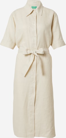 UNITED COLORS OF BENETTON Košilové šaty – béžová: přední strana