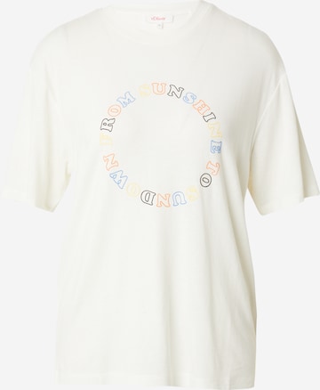 T-shirt s.Oliver en blanc : devant