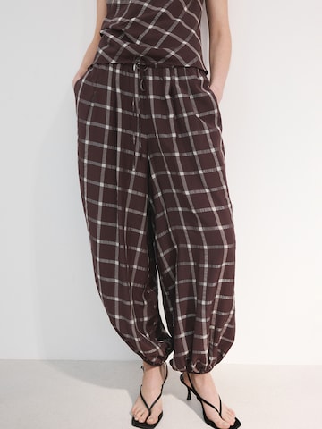 MANGO Barrel Trousers 'Marmol' in Red: front