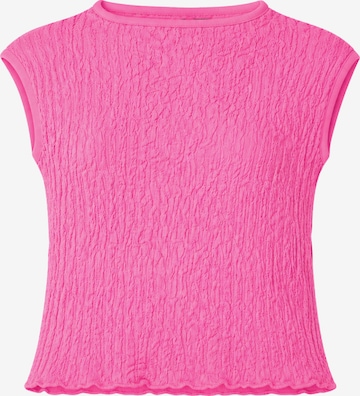 Süel knitwear - Top de punto 'Wrinkled Texture' en rosa: frente