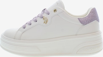 Baskets basses U.S. POLO ASSN. en blanc : devant