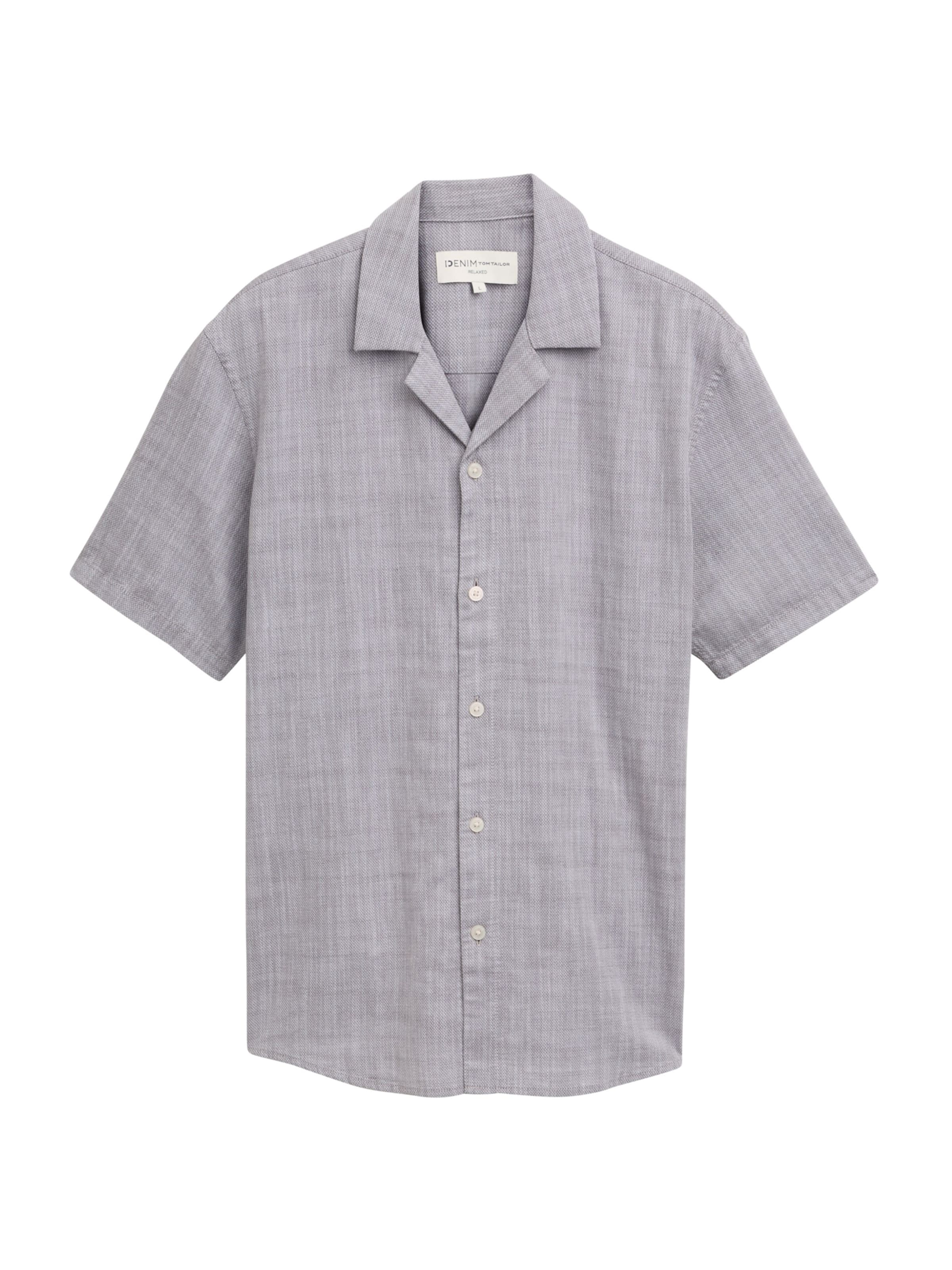 TOM TAILOR DENIM Hemd in Grau: Vorderseite