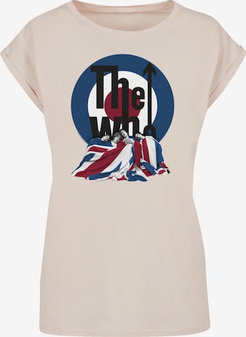 F4NT4STIC Shirt 'The Who Flag Blanket' in Beige: voorkant