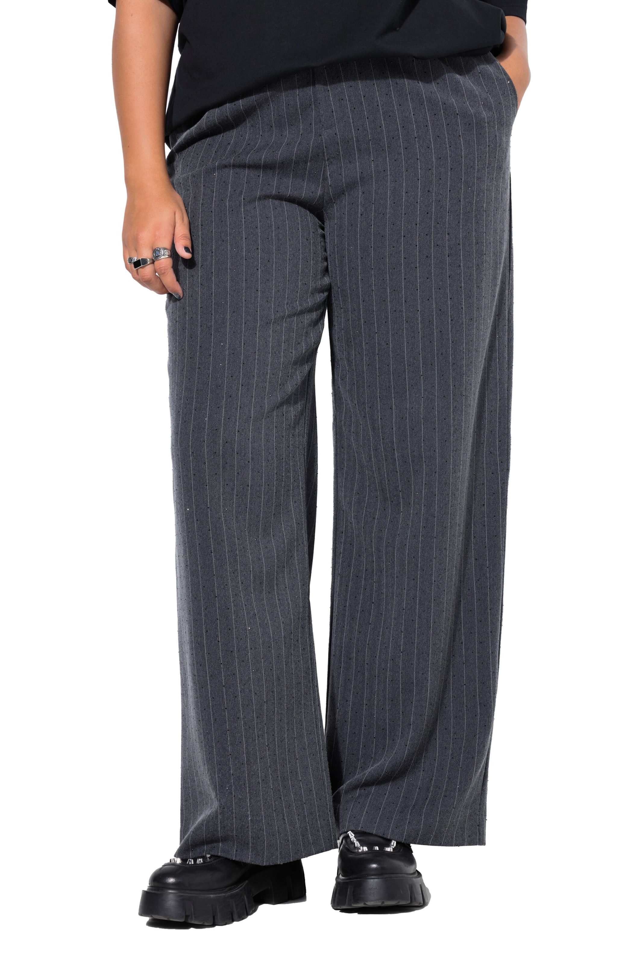 Studio Untold Wide leg Pants in Grey: front