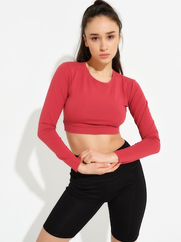 Evoni Funktionsshirt 'Bauchfrei'‌‌‌‌ in Rot