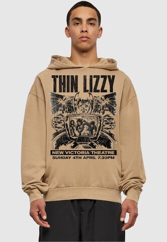 Merchcode Sweatshirt 'Thin Lizzy - New Victoria Theatre' in Beige: voorkant