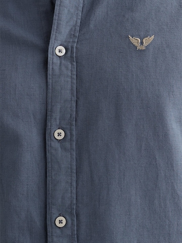 PME Legend Regular fit Skjorta 'Shirt in cotton/linen with garment-dye wash' i blå