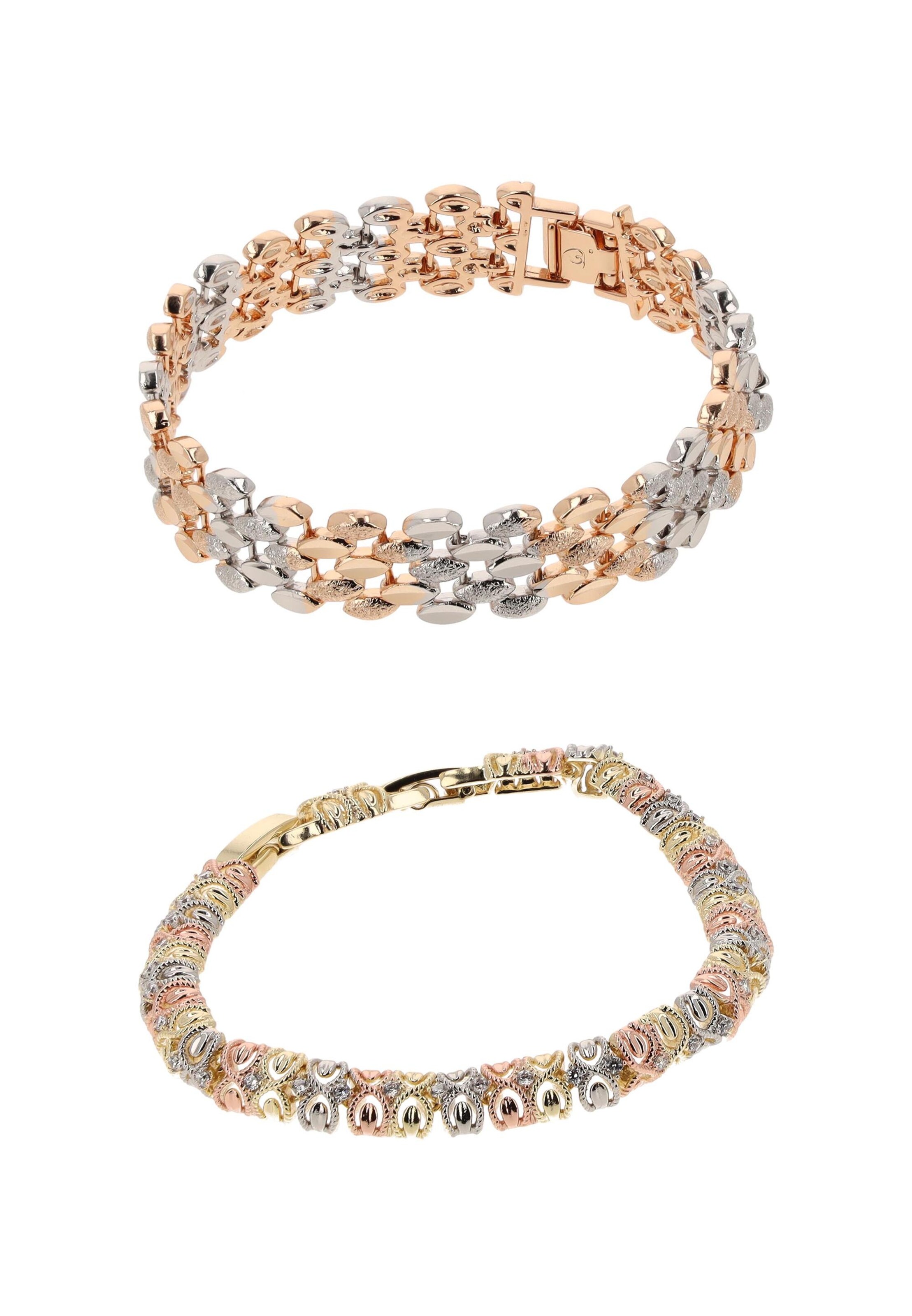 faina Pulseira em One Size em ouro / ouro rosa / prata, Vista do artigo