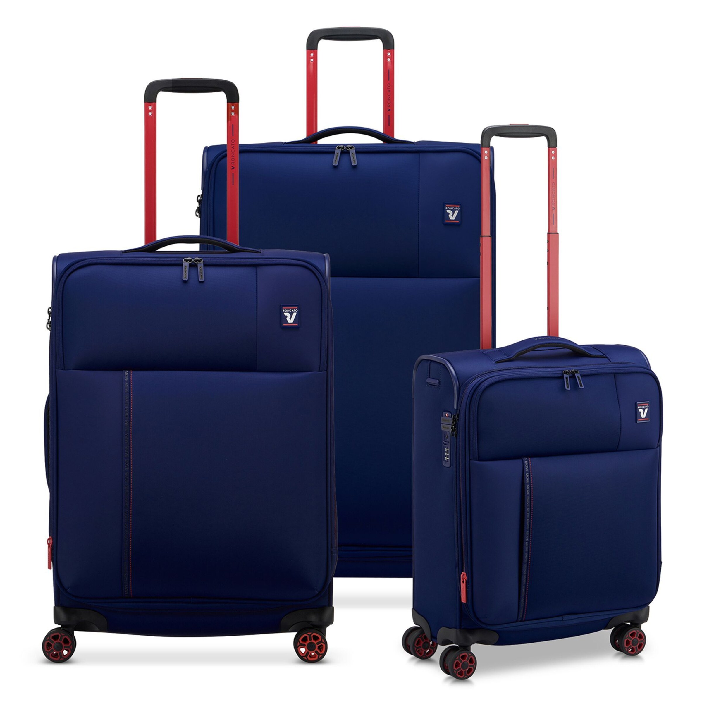 Roncato Suitcase Set 'Move' in Blue: front