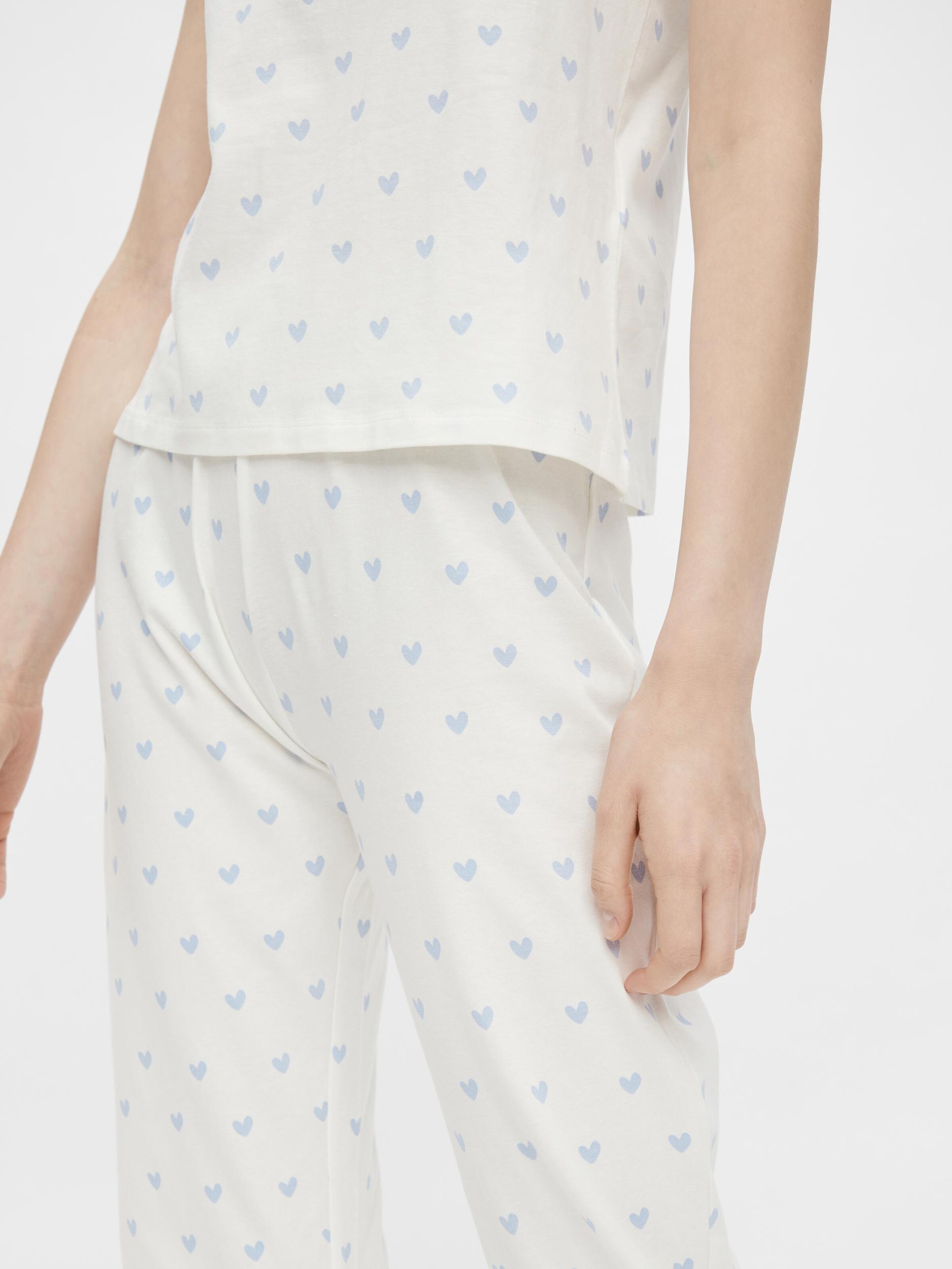 Lingerie Pyjama Amira PIECES en Blanc 
