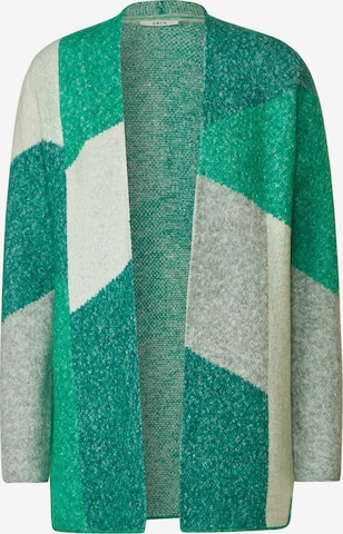 CECIL Плетена жилетка в зелено: отпред