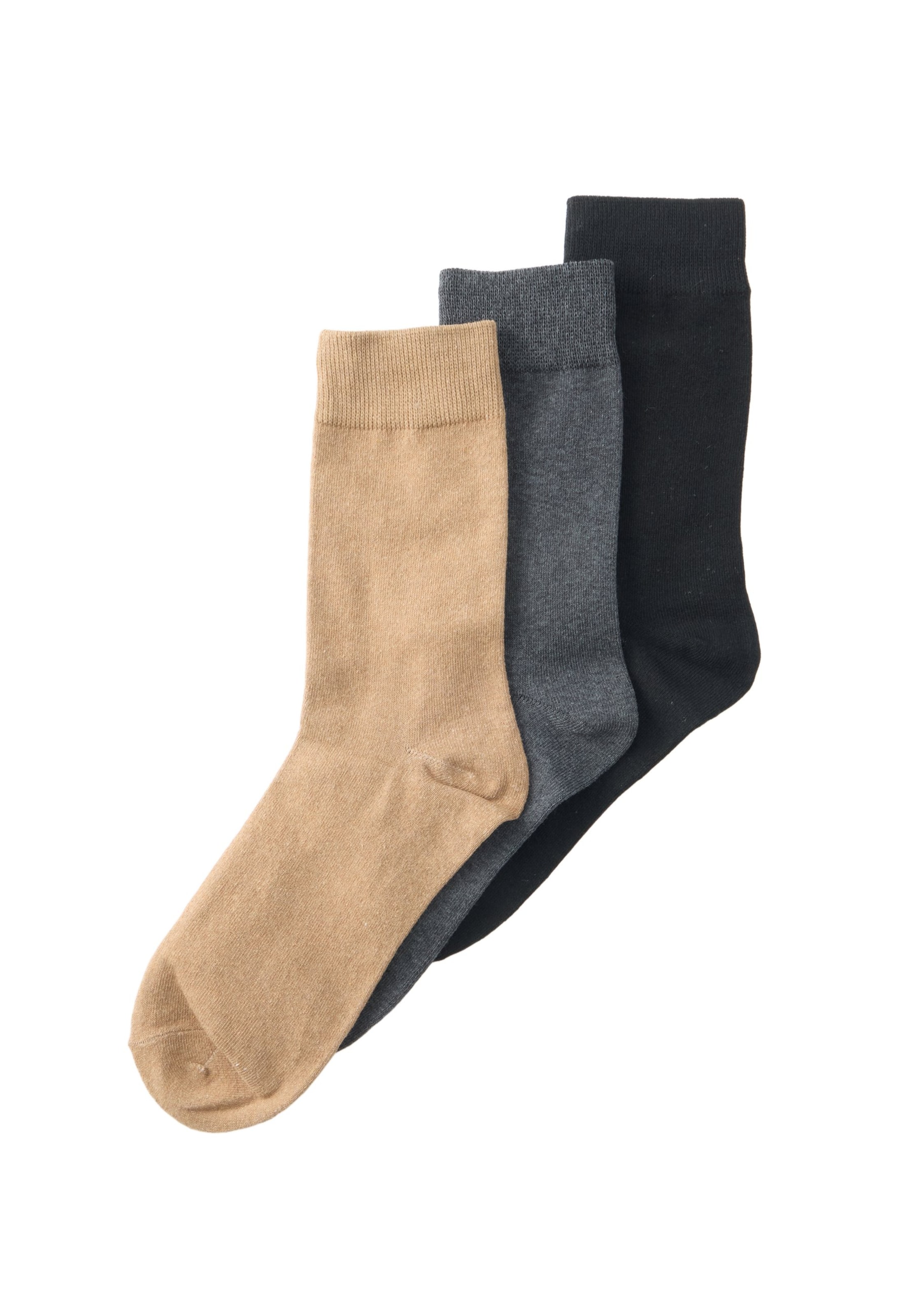JACK & JONES Chaussettes 'JACORDINARY' en 41-46 en camel / gris foncé / noir, Vue avec produit