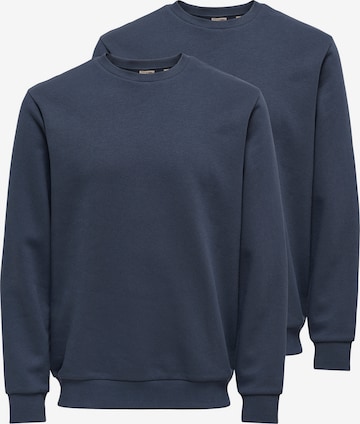 Only & Sons Sweatshirt 'Ceres' in Blau: Vorderseite
