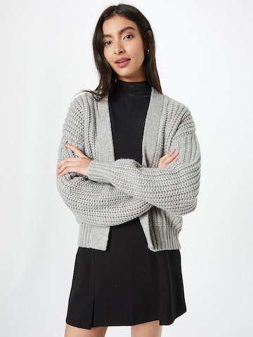 ABOUT YOU Knit cardigan 'Tara' in Grey: front