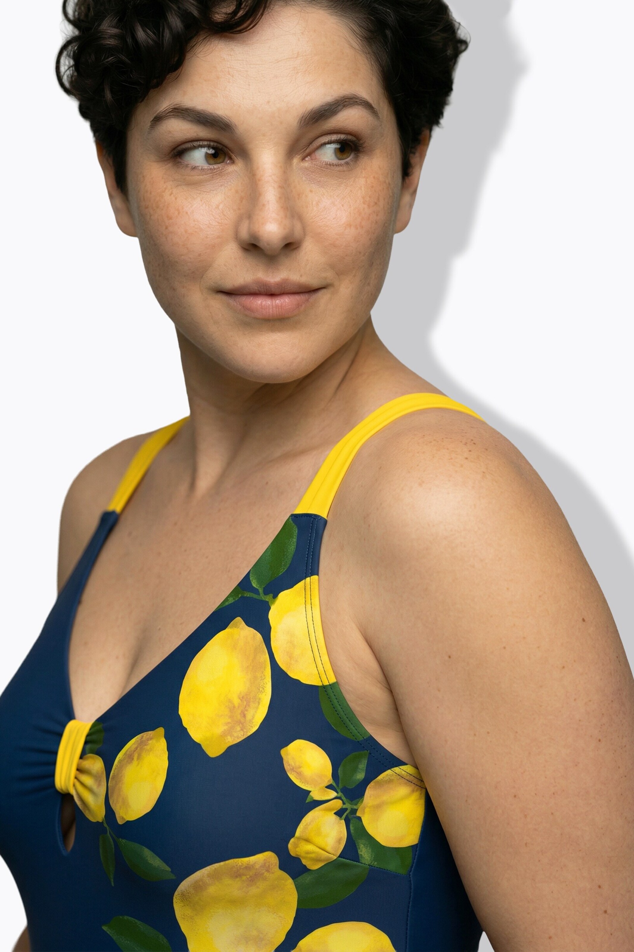 Ulla Popken Klassiek Badpak in Blauw