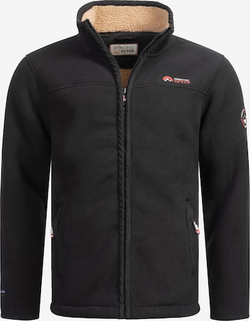 Arctic Seven Funktionele fleece-jas 'Zeroo' in Zwart: voorkant