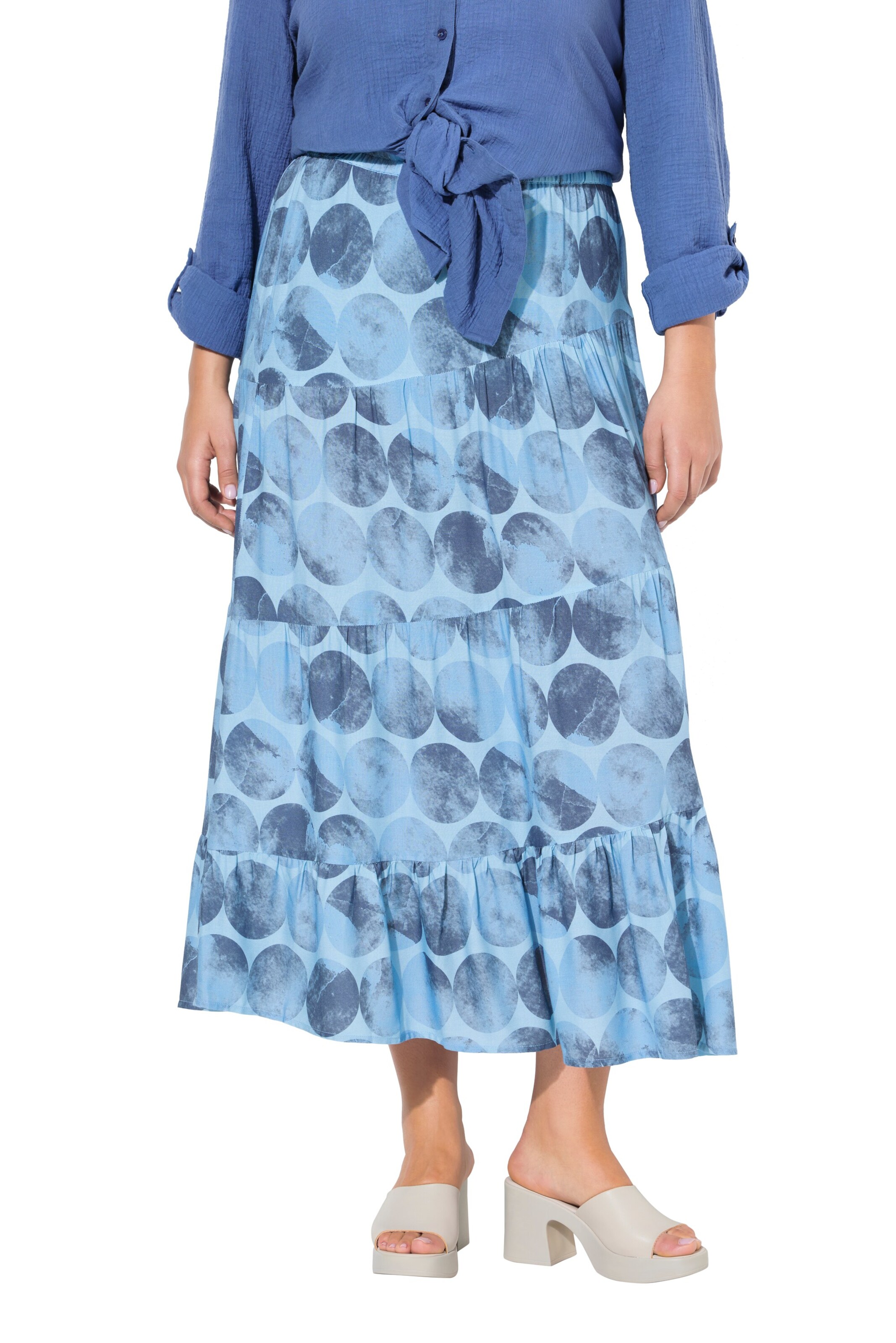 Ulla Popken Rock in Blau: Vorderseite