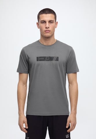 EA7 Emporio Armani Функционална тениска 'VISIBILITY' в сиво: отпред