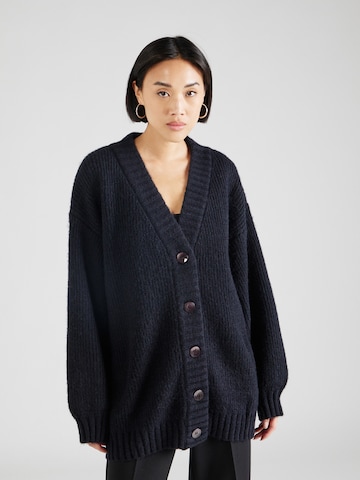 Warehouse Knit Cardigan in Black: front