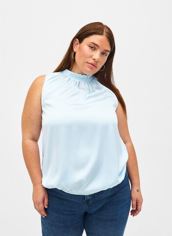 Zizzi Blouse 'NILLE' in Blue: front