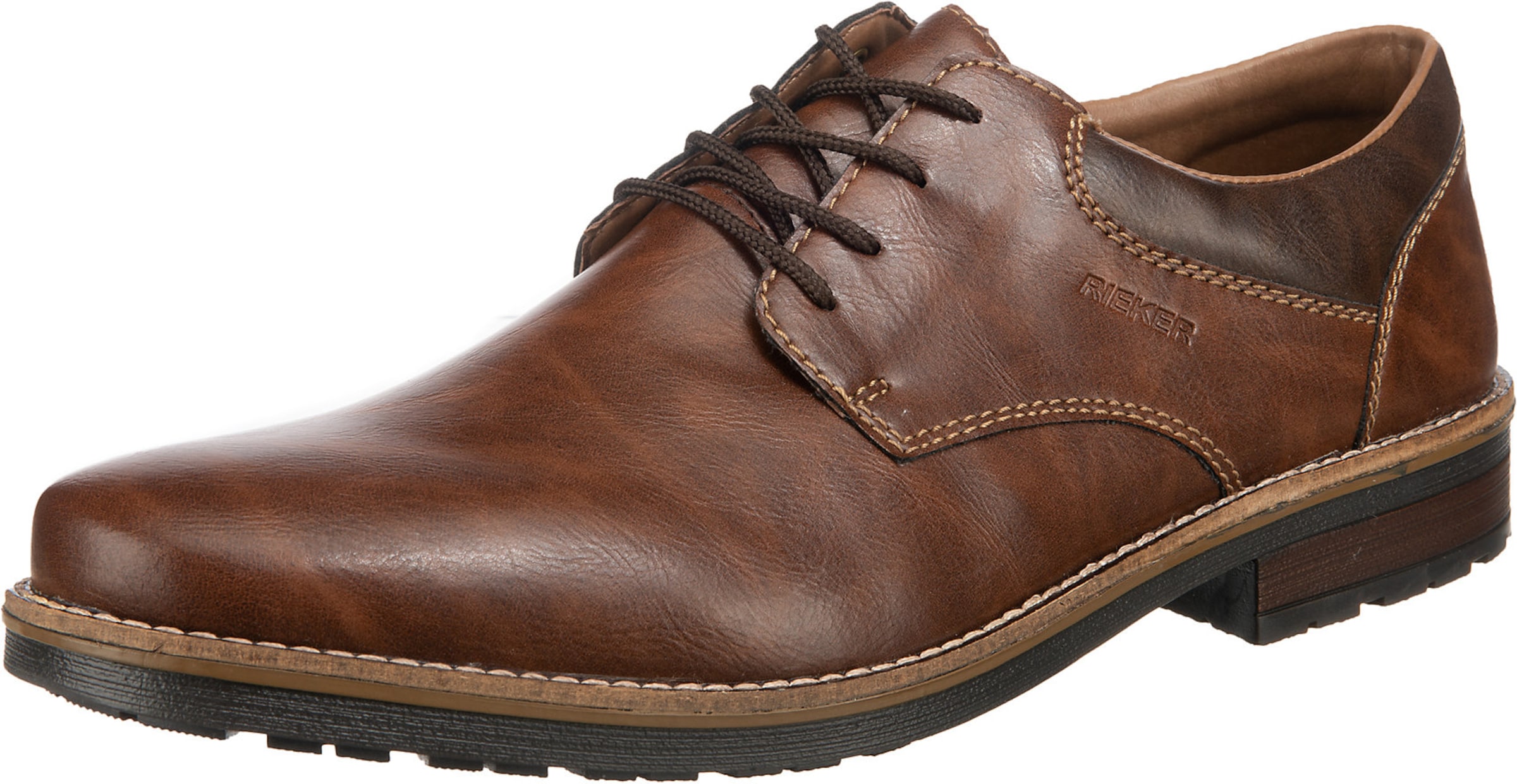 Rieker Čevlji na vezalke | rjava barva: sprednja stran
