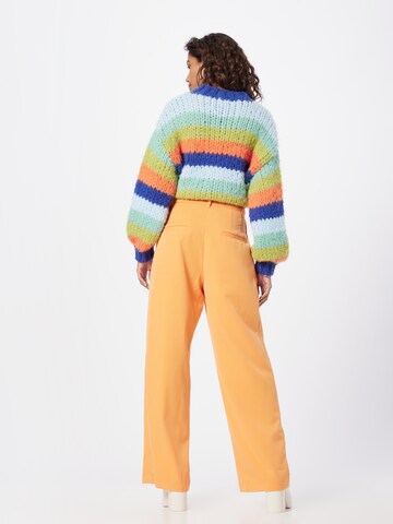 Monki Wide leg Veckad byxa i orange