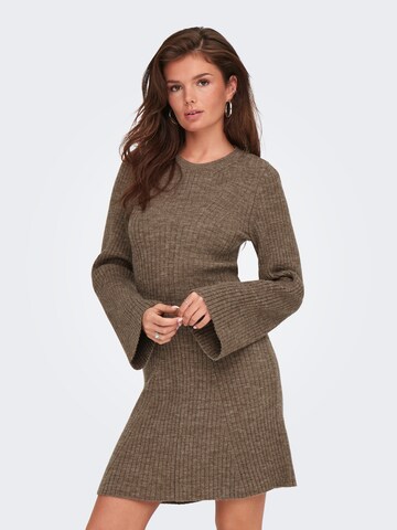 ONLY Knit dress in Brown: front