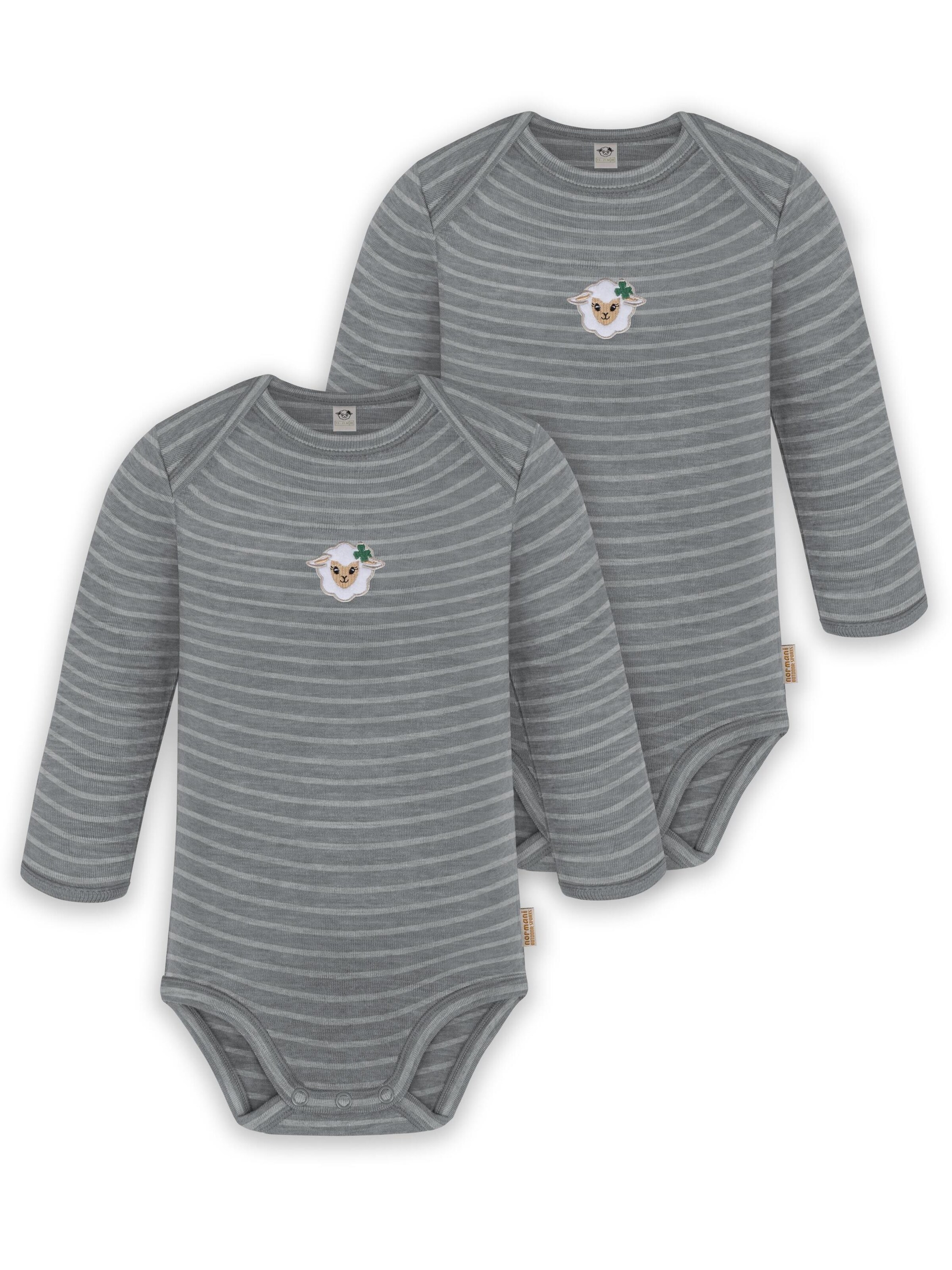 Barboteuse / body 'Auckland' normani en gris : devant