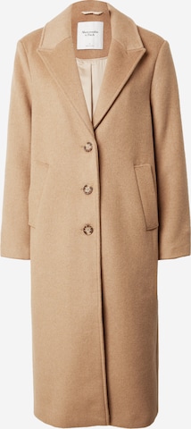 Palton de primăvară-toamnă de la Abercrombie & Fitch pe maro: față