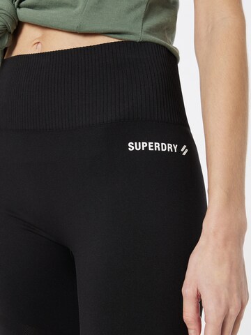 Skinny Pantalon de sport Superdry en noir