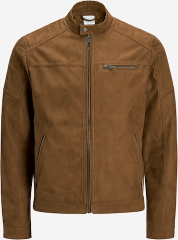 JACK & JONES Between-Season Jacket 'JJEROCKY' in Brown: front