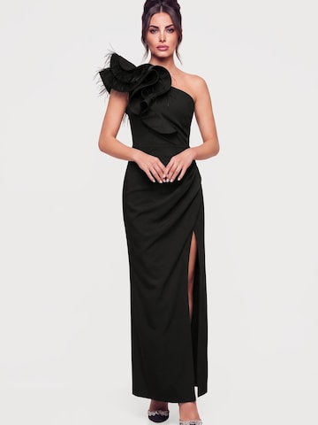 Ombre - Vestido de noche en negro: frente
