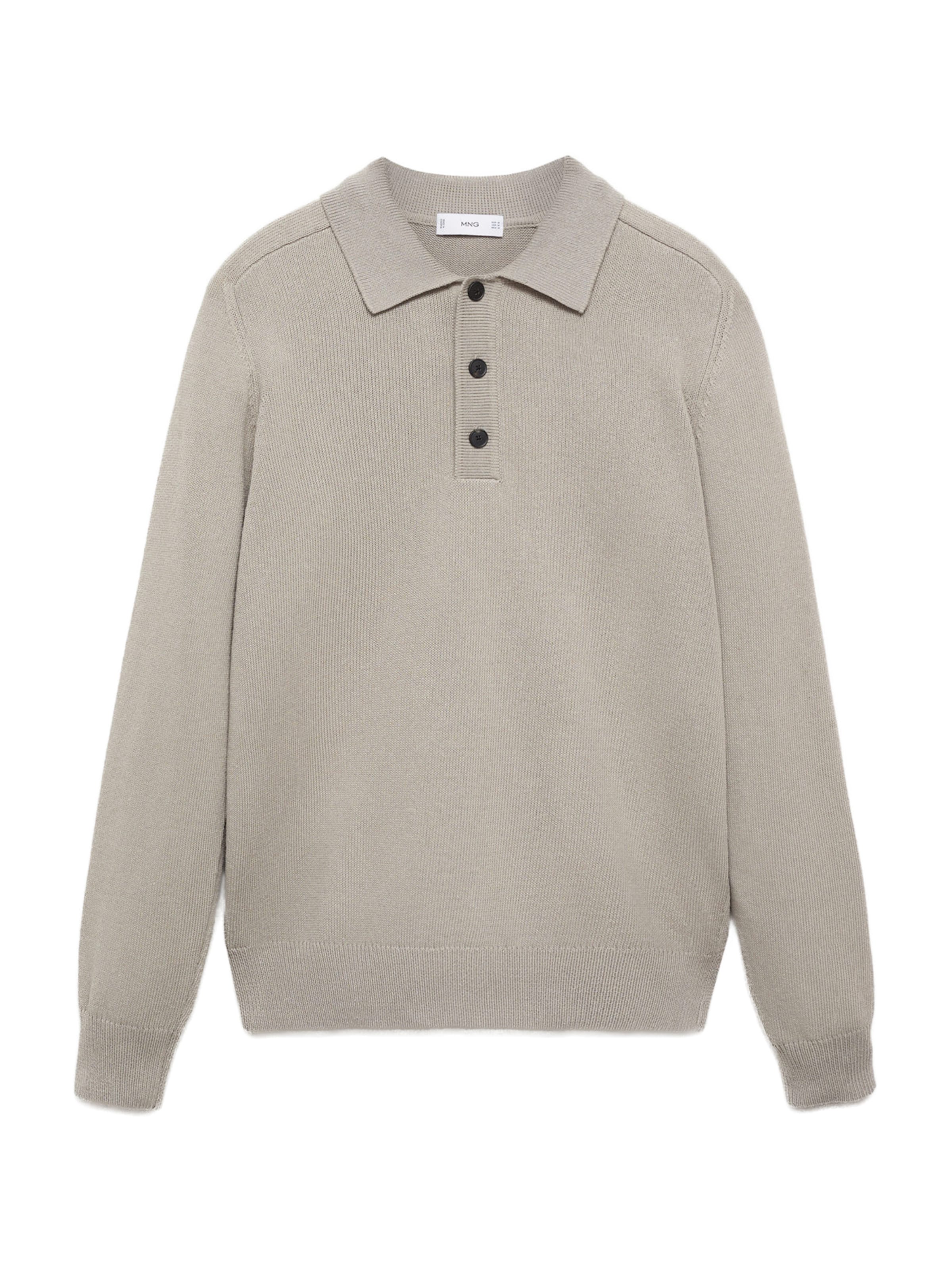 MANGO MAN Sweter 'Dailys' w kolorze szary: przód