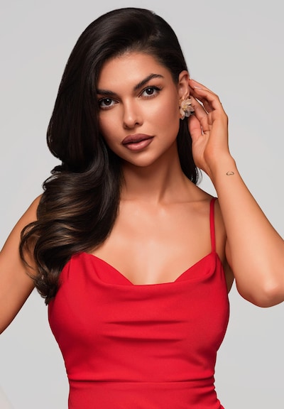 Ombre Avondjurk in de kleur Rood, Productweergave