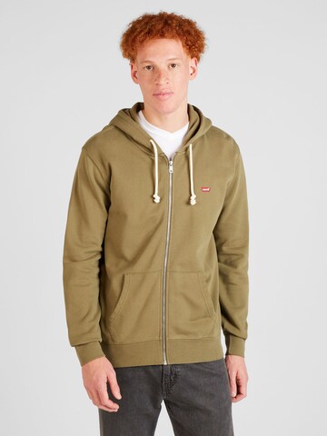 LEVI'S ® Regular Fit Sweatjakke 'New Original Zip Up' i grøn: forside