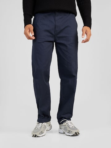Denim Project Regular Chino Pants in Blue: front