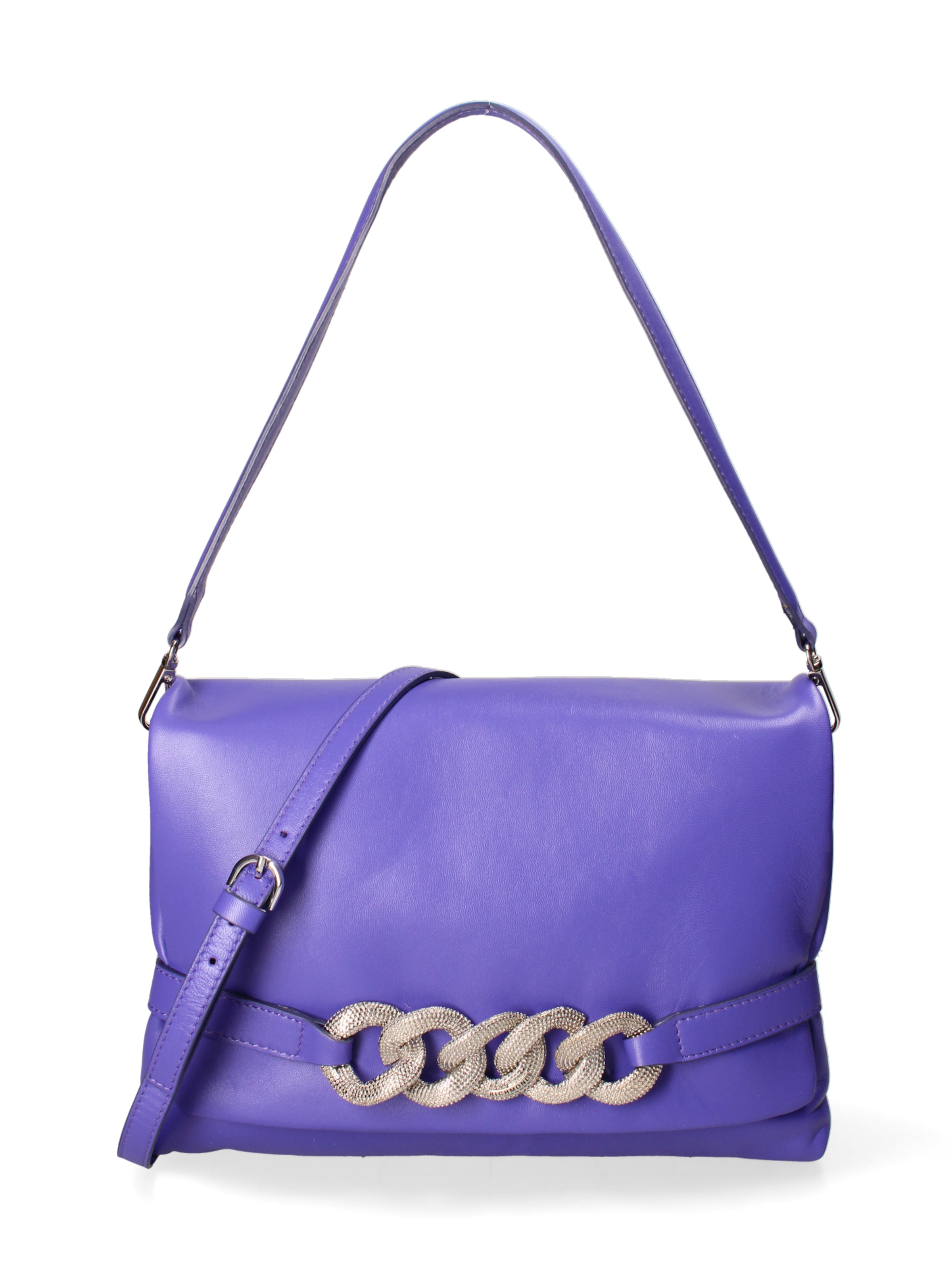 John Richmond Schoudertas in Lila: voorkant
