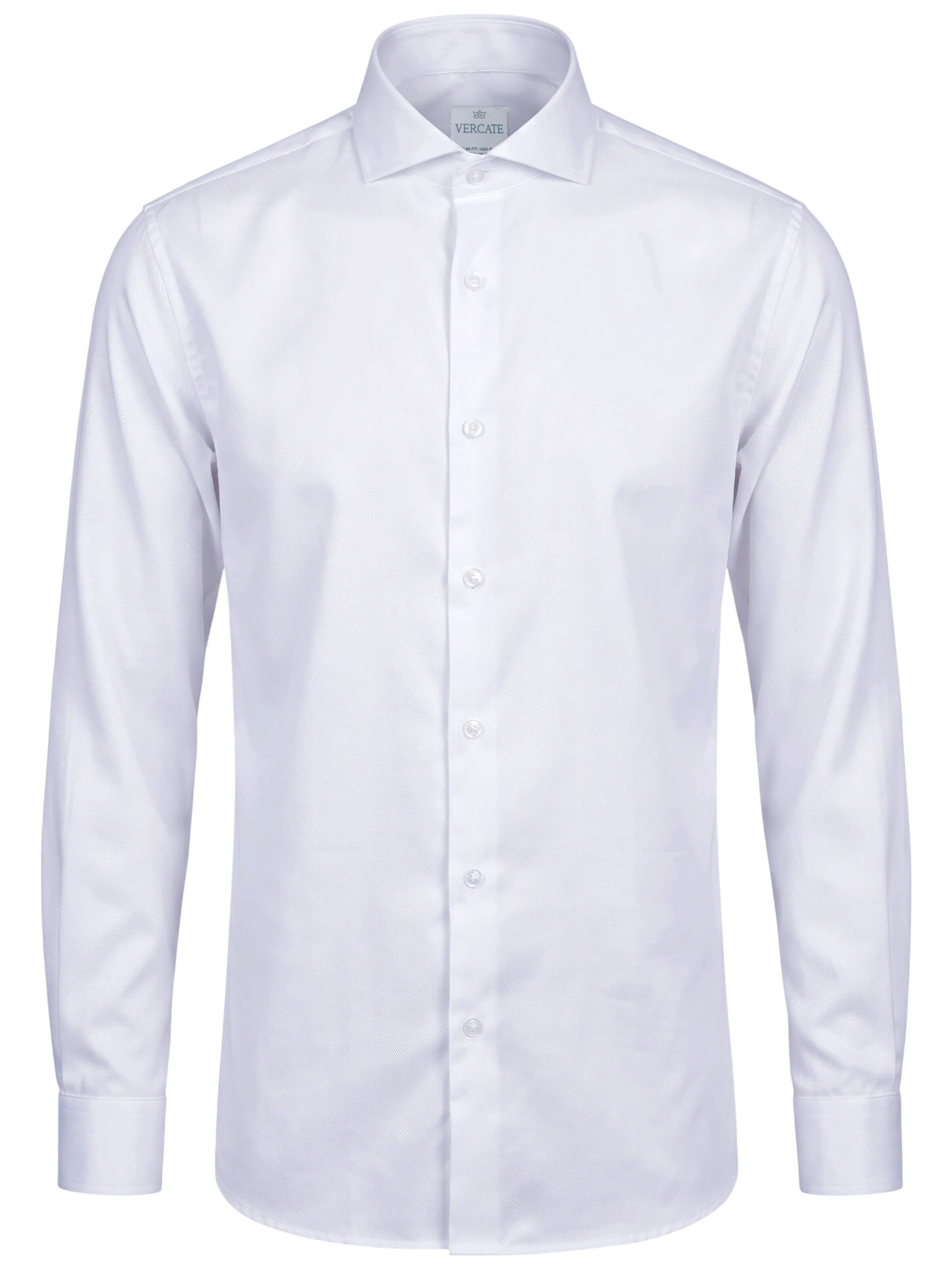 Vercate Slim fit Business shirt 'Twill' in White: front