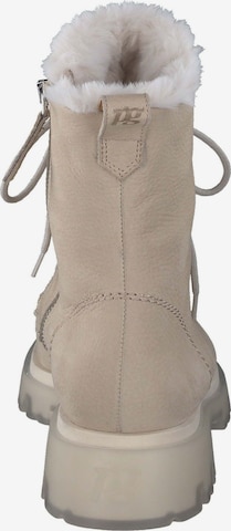 Paul Green Lace-Up Ankle Boots in Beige